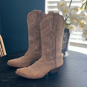 Resistol Ranch Suede Cowboy Boots